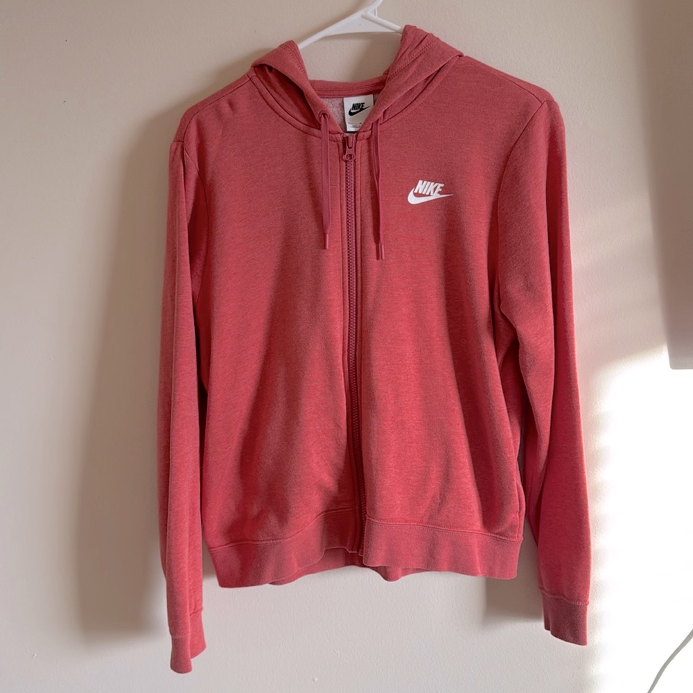 Nike - Full Zip Hoodie - Pink - Size Medium